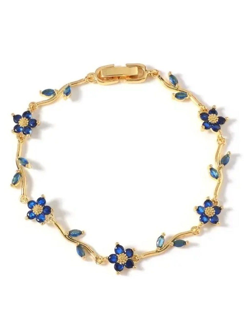 🆕New Blue Floral & Branch Crystal Bracelet
